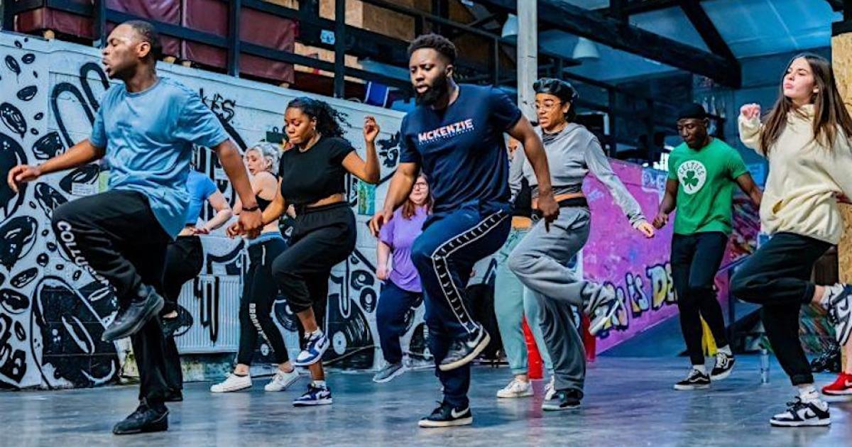 Dancer moving to Afro beats